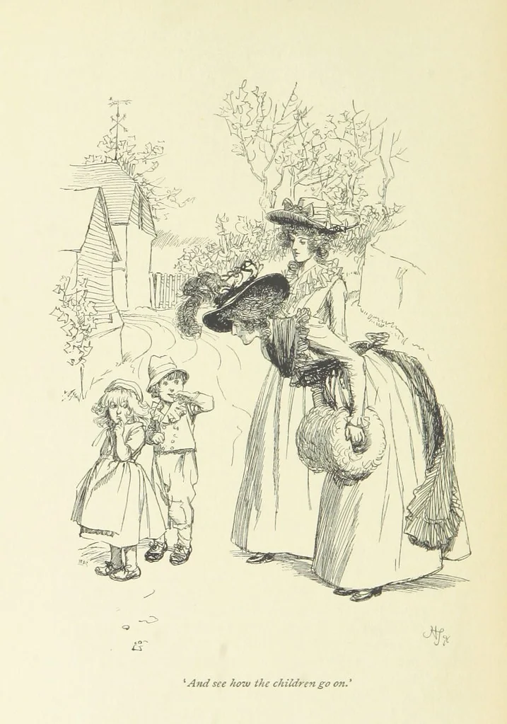 An illustration from Sense and sensibility, 1896, leaf 328