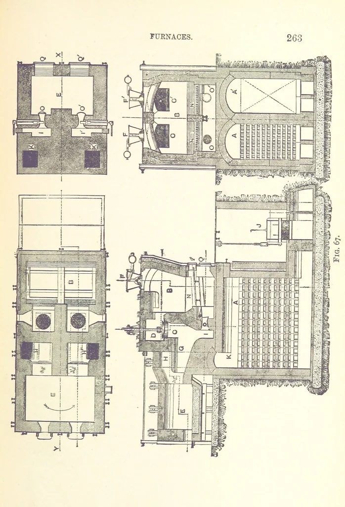 An illustration from An Introduction to the Study of Metallurgy, etc, 1894, leaf 283