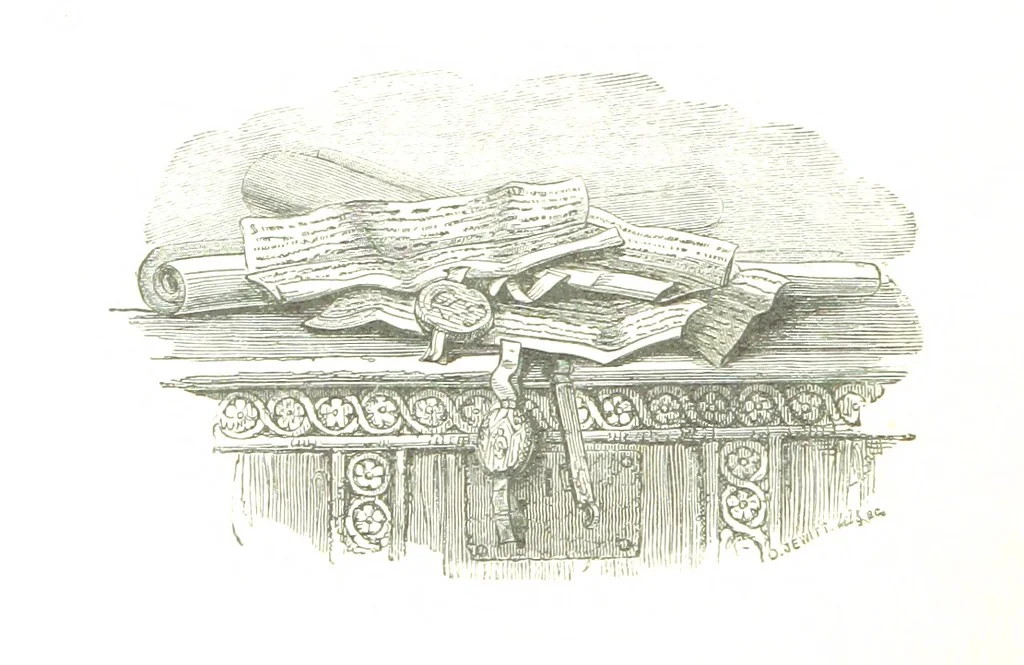 An illustration from The History of Roche Abbey (Yorkshire), from its foundation to its dissolution. L.P, 1870, leaf 222