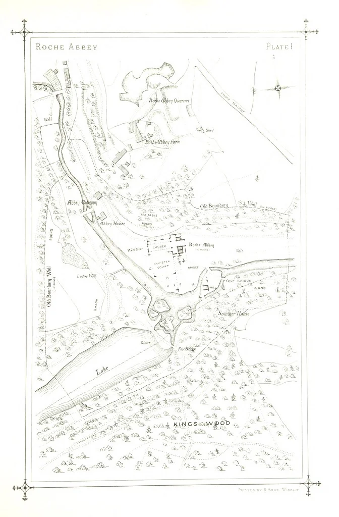 An illustration from The History of Roche Abbey (Yorkshire), from its foundation to its dissolution. L.P, 1870, leaf 23