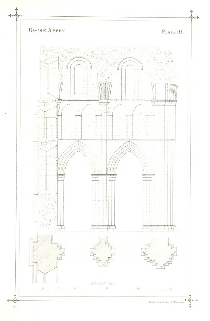 An illustration from The History of Roche Abbey (Yorkshire), from its foundation to its dissolution. L.P, 1870, leaf 27