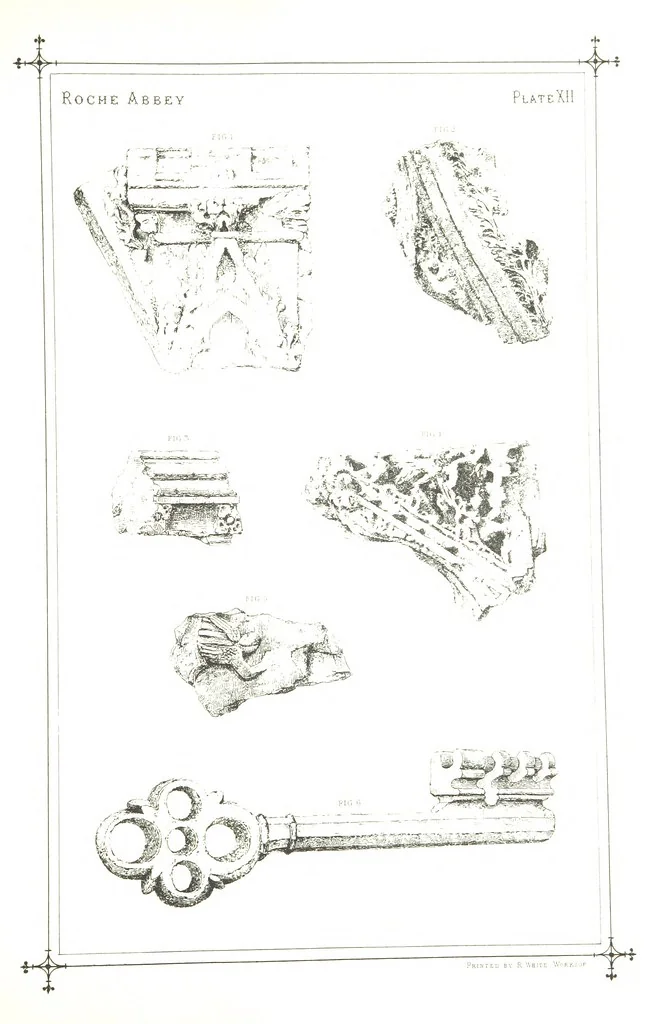 An illustration from The History of Roche Abbey (Yorkshire), from its foundation to its dissolution. L.P, 1870, leaf 45