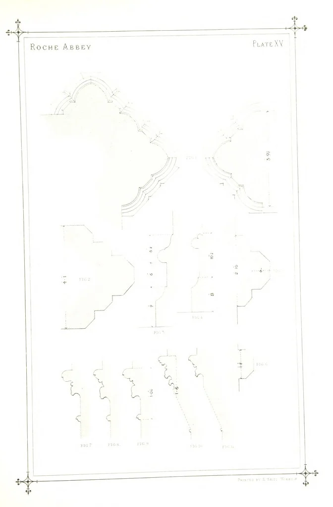 An illustration from The History of Roche Abbey (Yorkshire), from its foundation to its dissolution. L.P, 1870, leaf 51