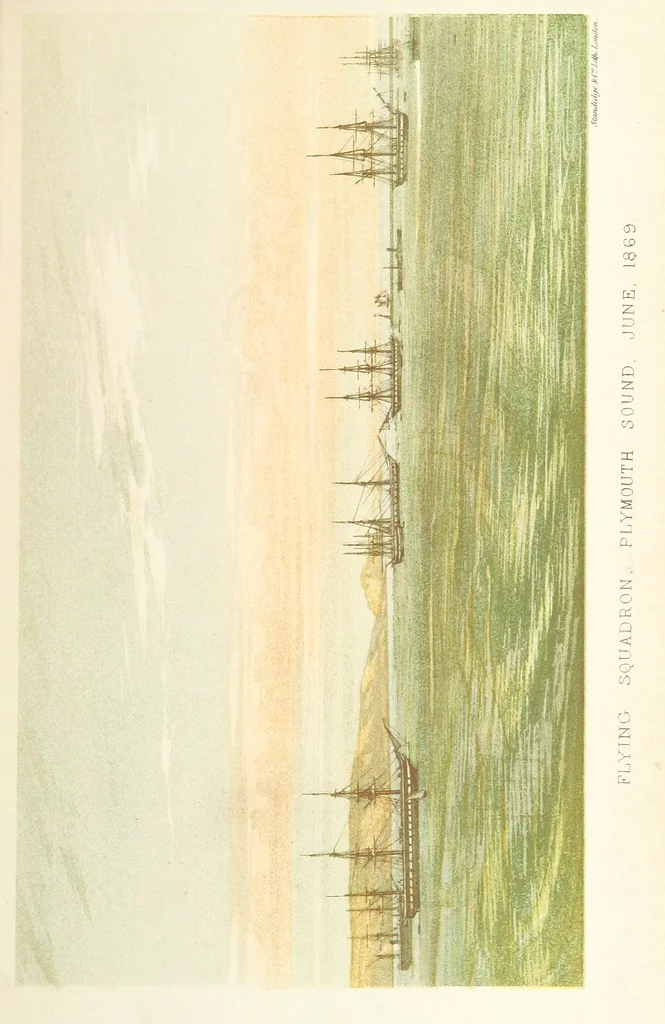 An illustration from The Cruise round the World of the Flying Squadron 1869-1870, under the command of Rear Admiral G. T. Phipps-Hornby. (Compiled by J. B., with the assistance of Henry Cavendish.) [With plates and a map, 1871, leaf 15