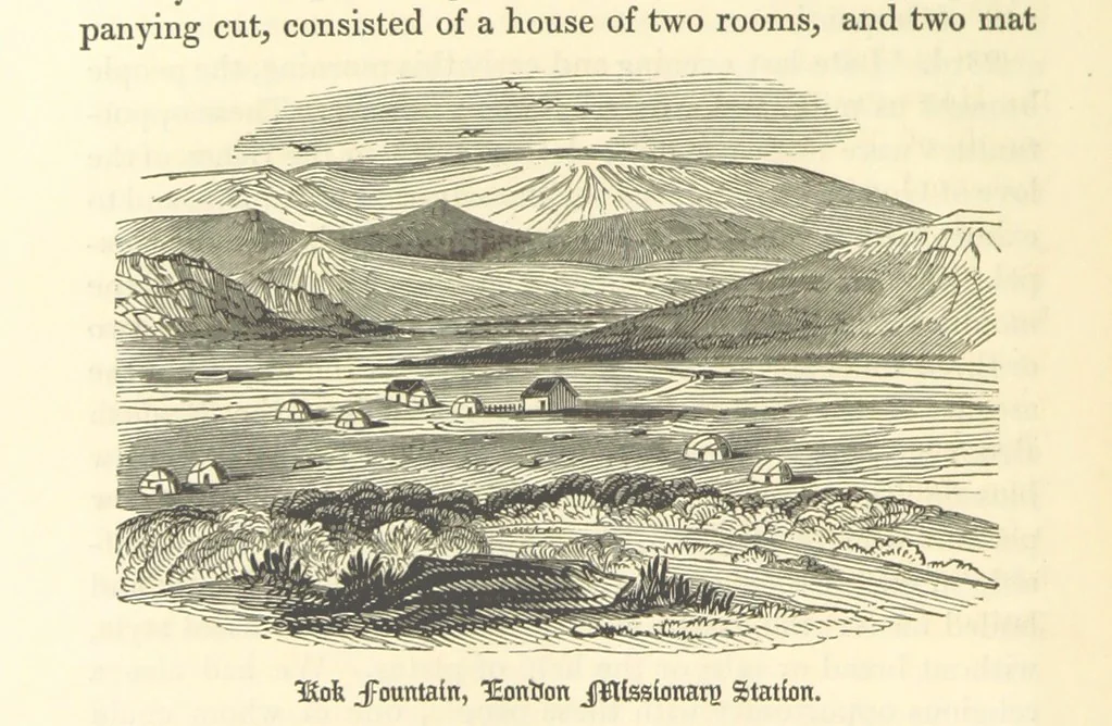 An illustration from A Narrative of a Visit to the Mauritius and South Africa ... Illustrated by two maps, sixteen etchings and twenty-eight wood-cuts, 1844, leaf 596