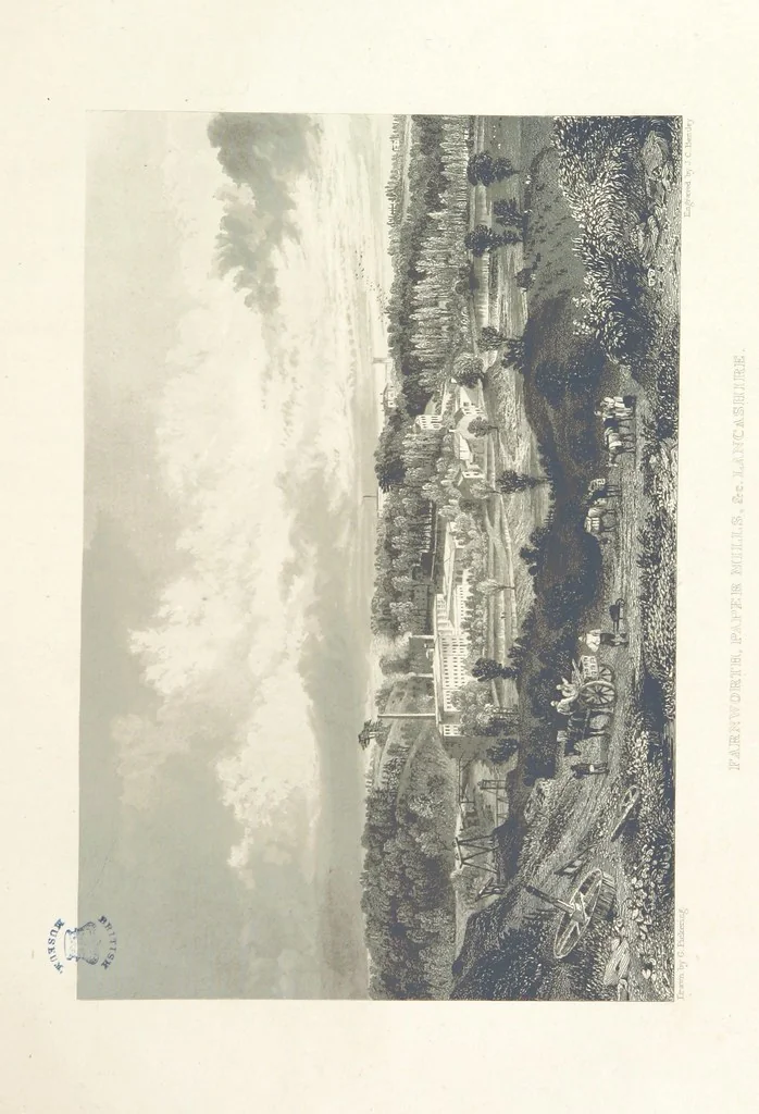 An illustration from History of the County Palatine and Duchy of Lancaster ... The biographical department by W. R. Whatton, Esq. (History of the cotton manufacture [by Edward Baines Jun.]) [With plates, 1836, leaf 55