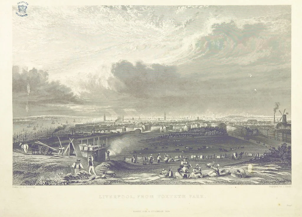 An illustration from History of the County Palatine and Duchy of Lancaster ... The biographical department by W. R. Whatton, Esq. (History of the cotton manufacture [by Edward Baines Jun.]) [With plates, 1836, leaf 8