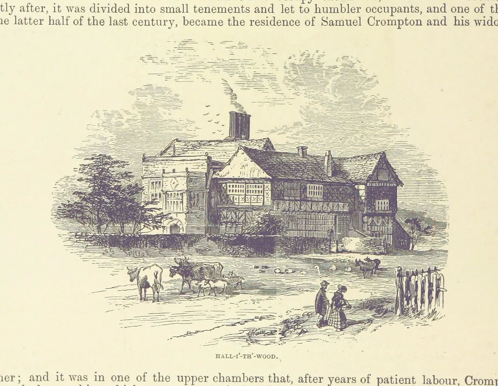 An illustration from History of the County Palatine and Duchy of Lancaster ... The biographical department by W. R. Whatton, Esq. (History of the cotton manufacture [by Edward Baines Jun.]) [With plates, 1888, leaf 228