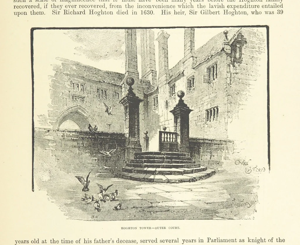 An illustration from History of the County Palatine and Duchy of Lancaster ... The biographical department by W. R. Whatton, Esq. (History of the cotton manufacture [by Edward Baines Jun.]) [With plates, 1888, leaf 195