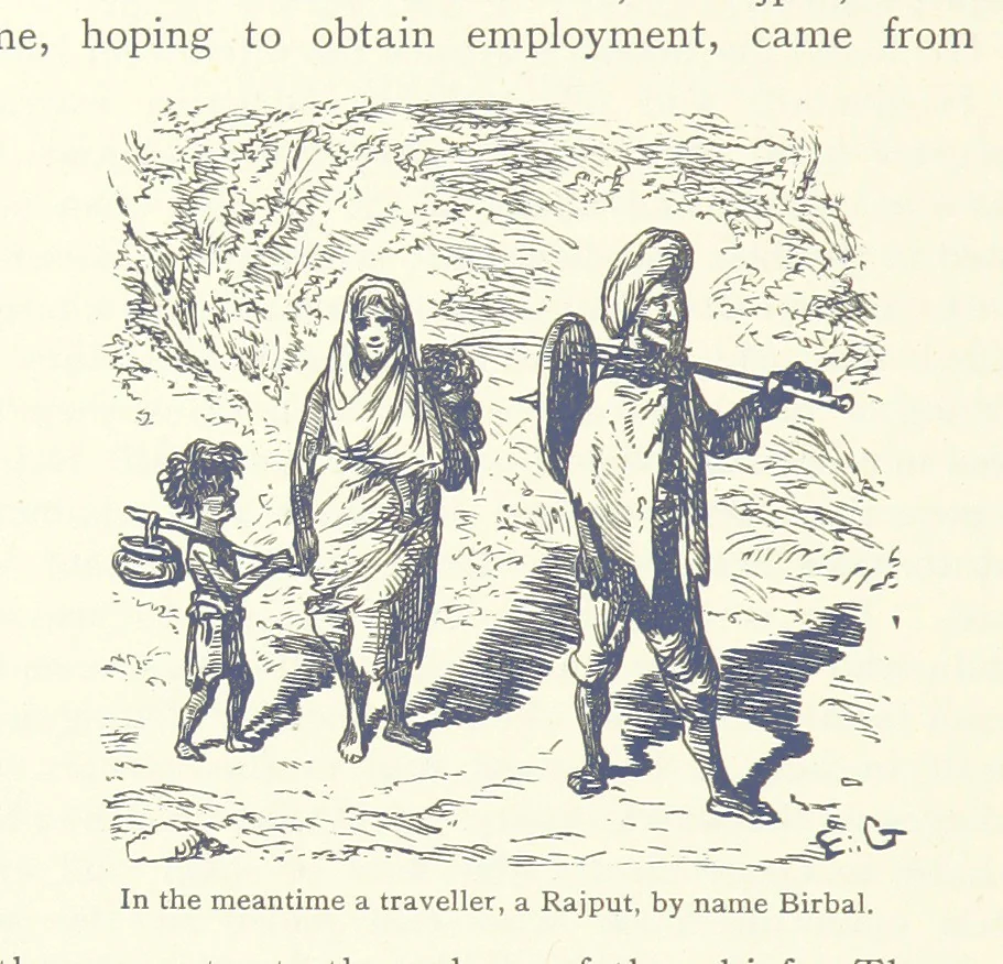 An illustration from Vikram and Vampire; or, Tales of Hindu devilry. Adapted by Captain Sir Richard F. Burton [from the Baitāl-Pachīsī] ... Edited by his wife, Isabel Burton ... With thirty-three illustrations by Ernest Griset, 1893, leaf 148