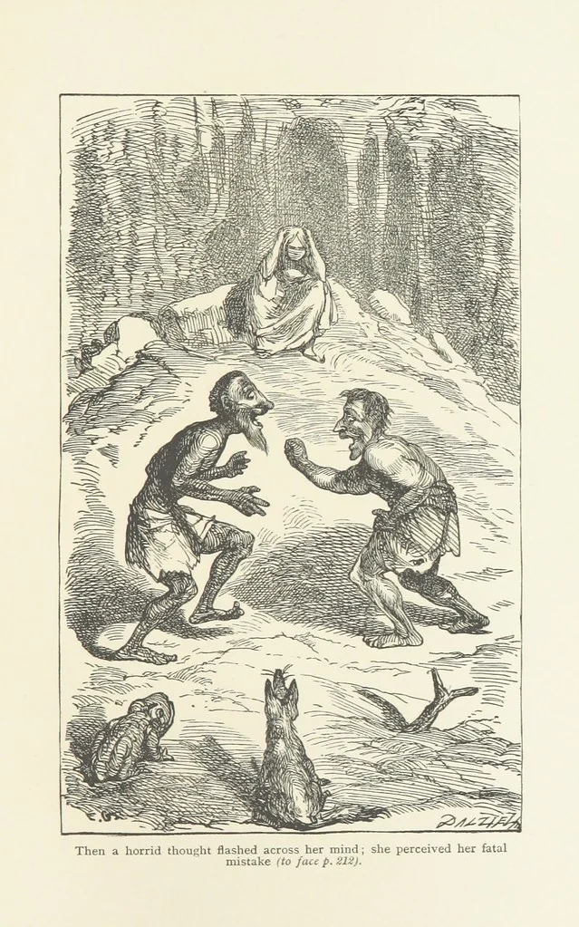 An illustration from Vikram and Vampire; or, Tales of Hindu devilry. Adapted by Captain Sir Richard F. Burton [from the Baitāl-Pachīsī] ... Edited by his wife, Isabel Burton ... With thirty-three illustrations by Ernest Griset, 1893, leaf 271