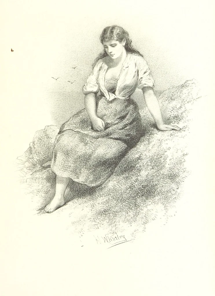 An illustration from Quiet War Scenes. Poems and translations. With eight illustrations ... by H. Whatley, 1879, leaf 115