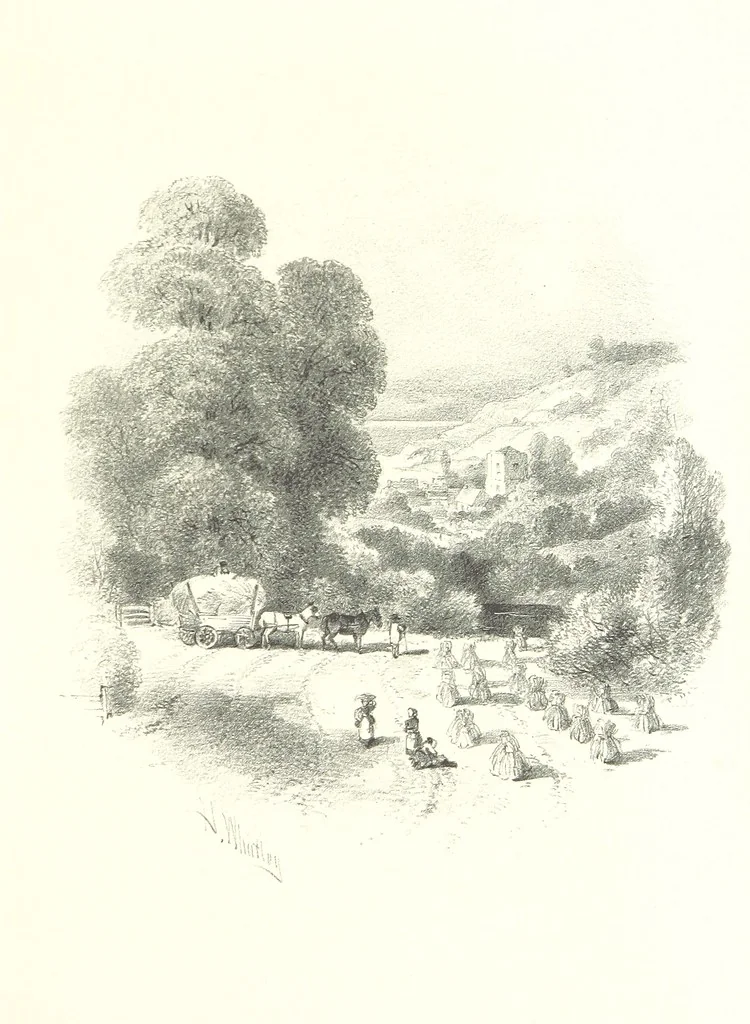 An illustration from Quiet War Scenes. Poems and translations. With eight illustrations ... by H. Whatley, 1879, leaf 31