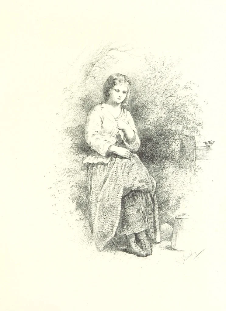 An illustration from Quiet War Scenes. Poems and translations. With eight illustrations ... by H. Whatley, 1879, leaf 57