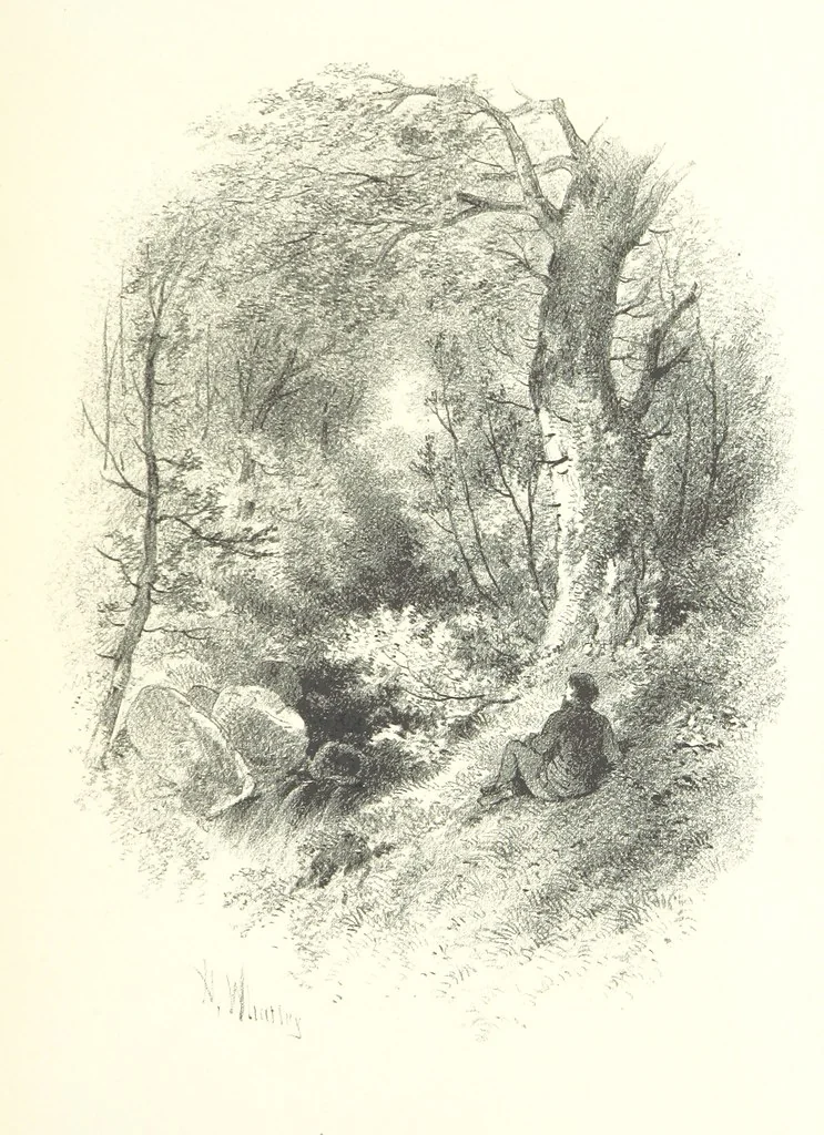An illustration from Quiet War Scenes. Poems and translations. With eight illustrations ... by H. Whatley, 1879, leaf 89
