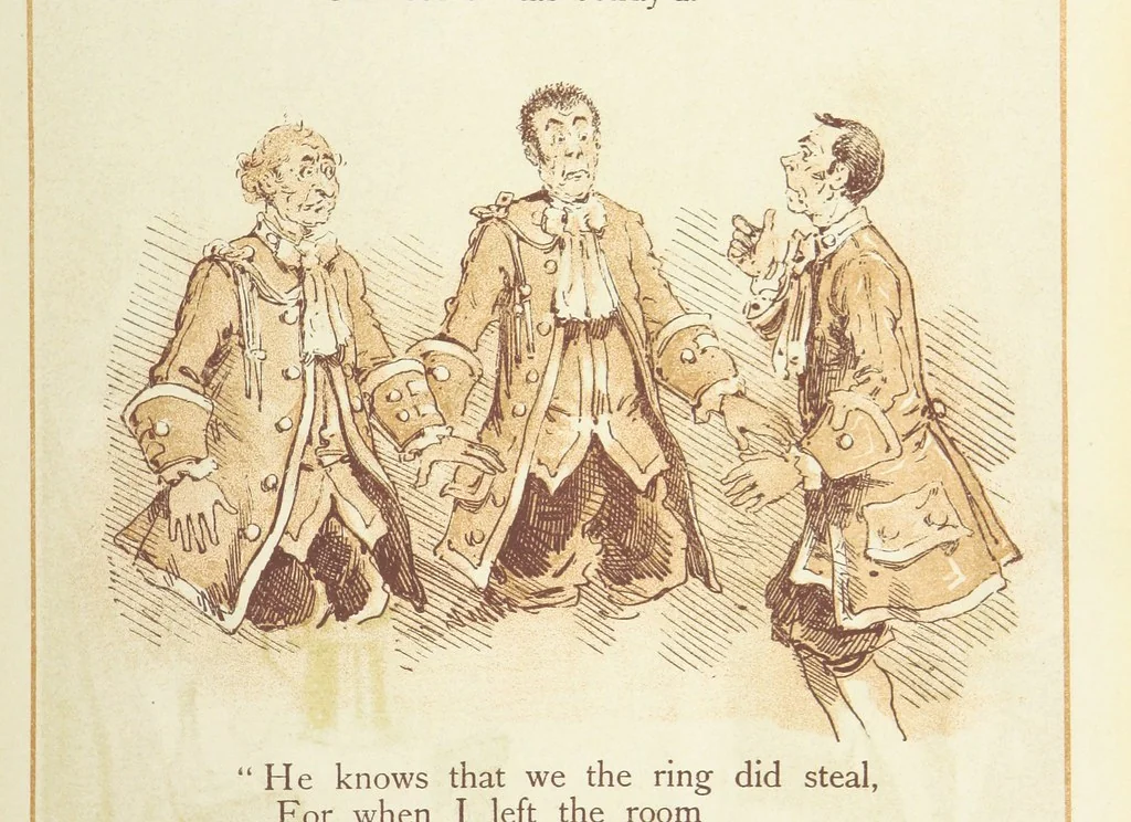 An illustration from The Merry Ballads of the Olden Time, illustrated in pictures & rhyme, 1880, leaf 119