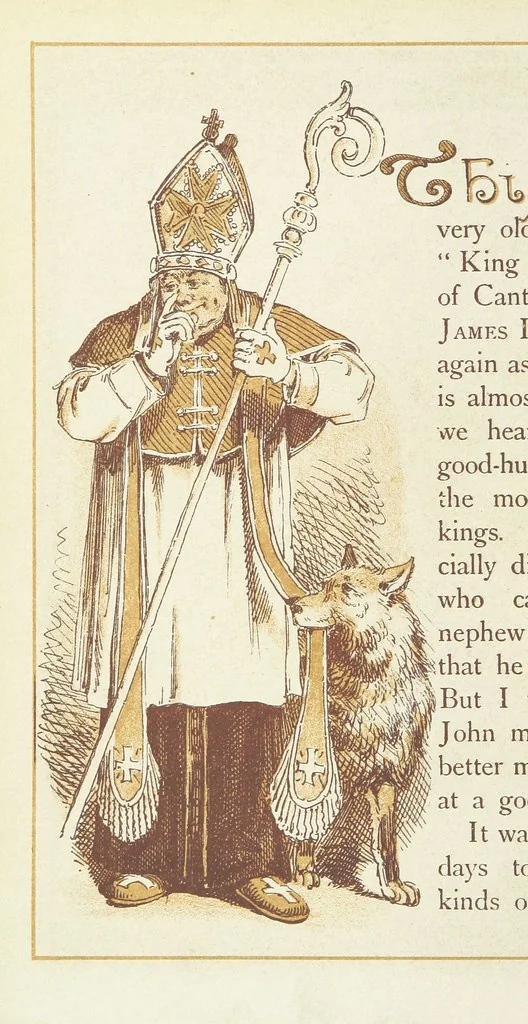 An illustration from The Merry Ballads of the Olden Time, illustrated in pictures & rhyme, 1880, leaf 12