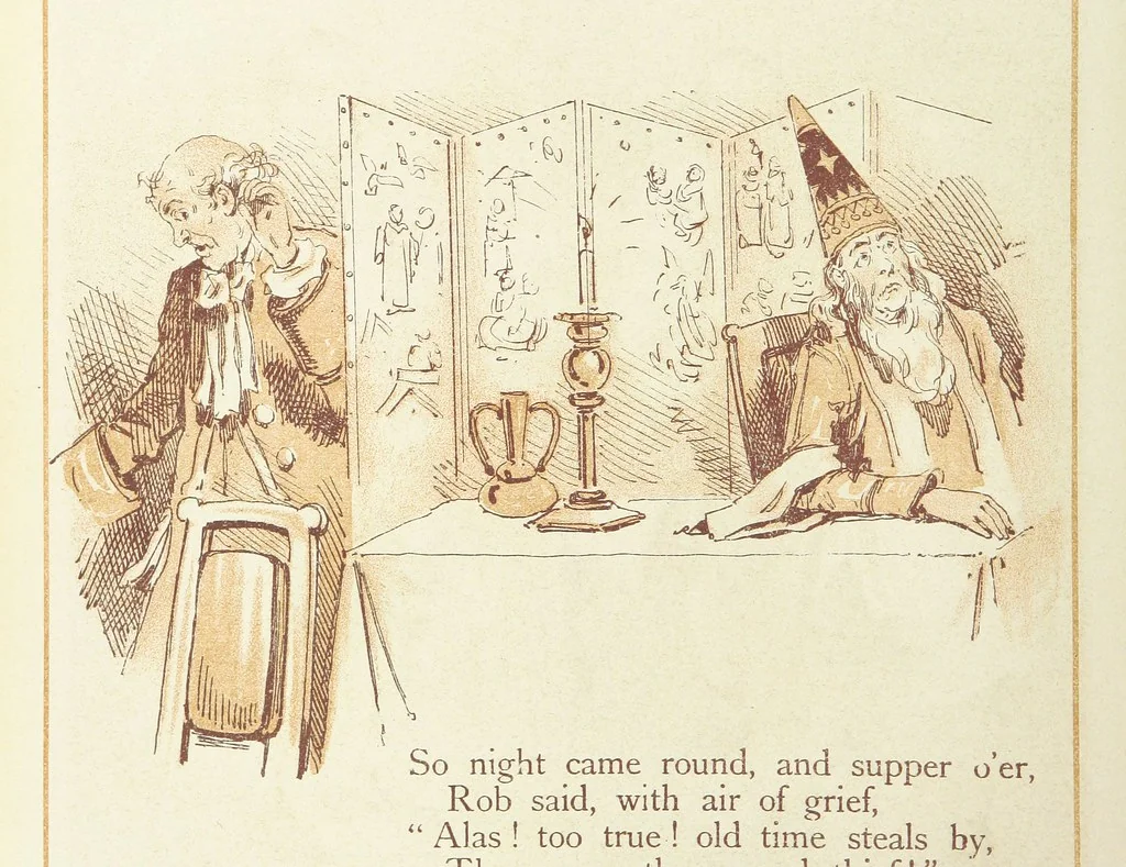 An illustration from The Merry Ballads of the Olden Time, illustrated in pictures & rhyme, 1880, leaf 122