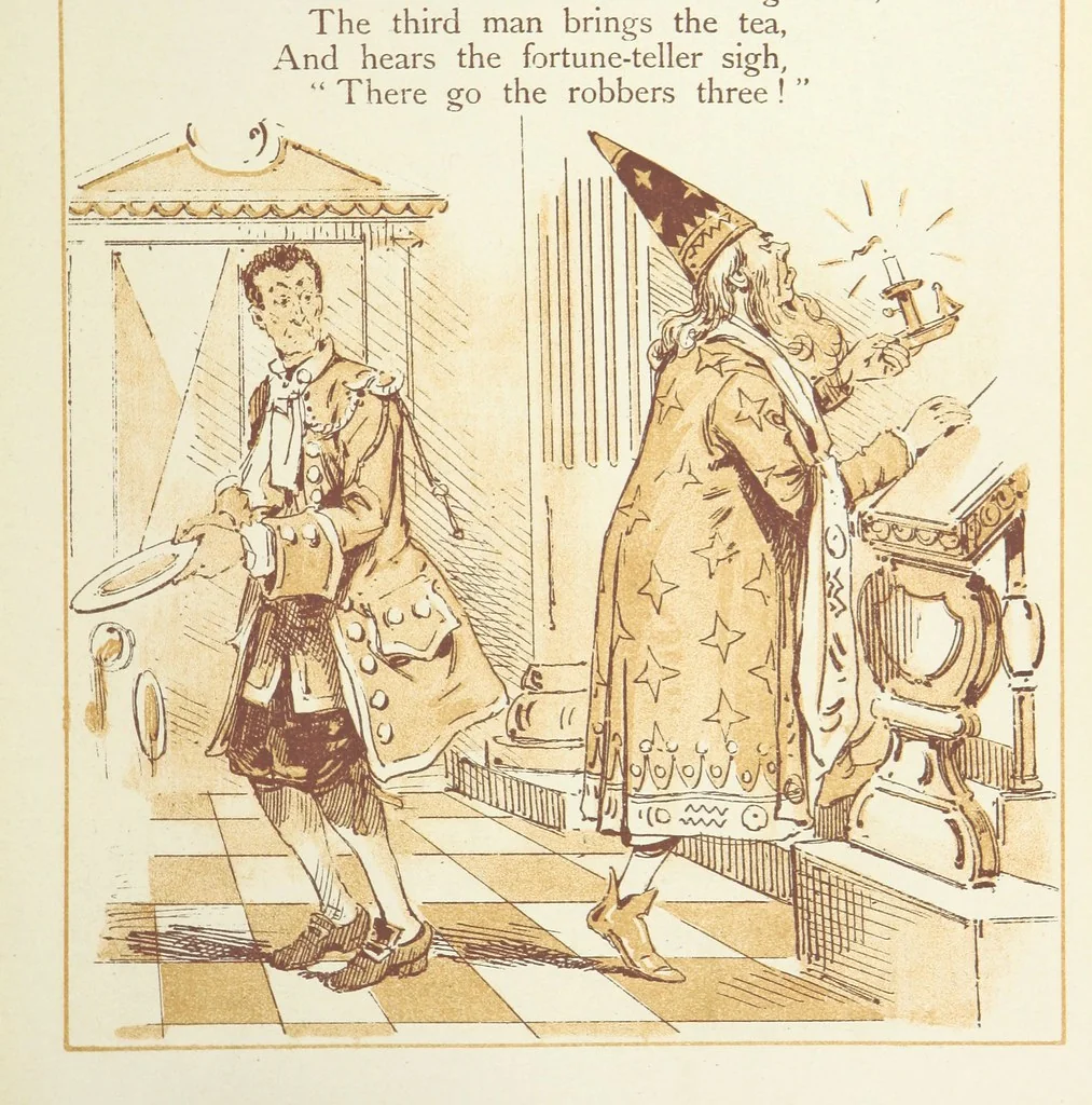 An illustration from The Merry Ballads of the Olden Time, illustrated in pictures & rhyme, 1880, leaf 123