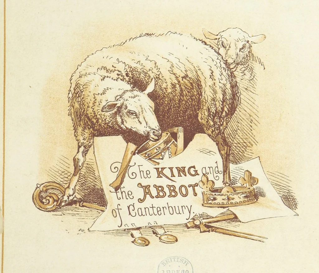 An illustration from The Merry Ballads of the Olden Time, illustrated in pictures & rhyme, 1880, leaf 13