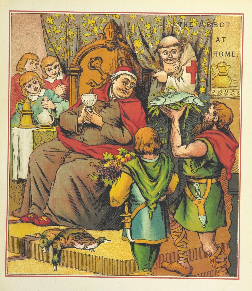 An illustration from The Merry Ballads of the Olden Time, illustrated in pictures & rhyme, 1880, leaf 15