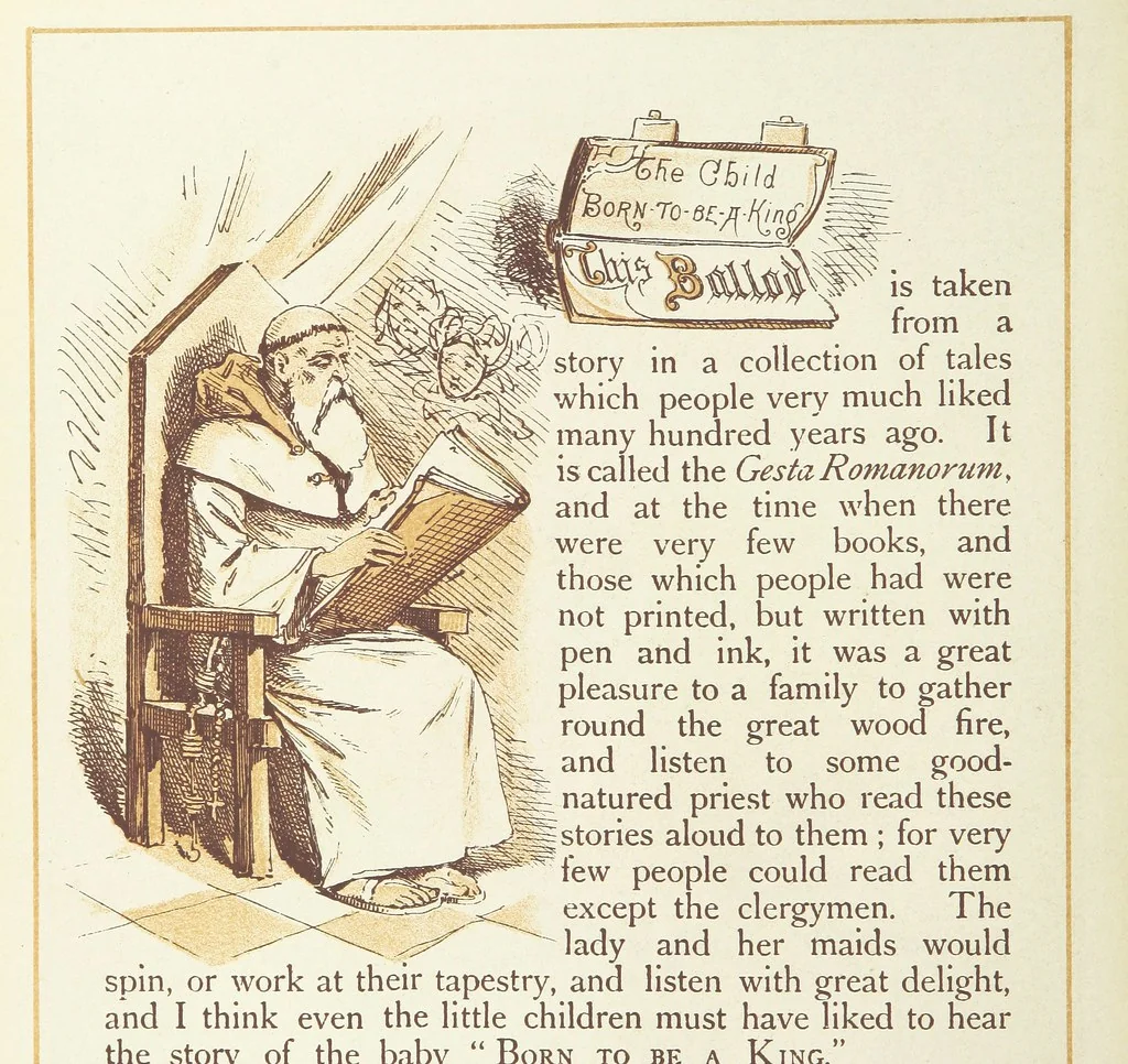 An illustration from The Merry Ballads of the Olden Time, illustrated in pictures & rhyme, 1880, leaf 150