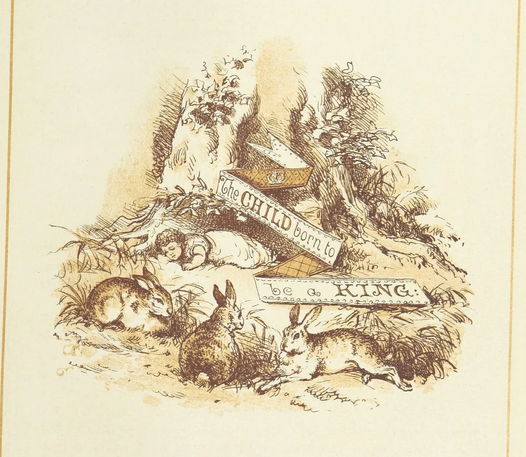 An illustration from The Merry Ballads of the Olden Time, illustrated in pictures & rhyme, 1880, leaf 151
