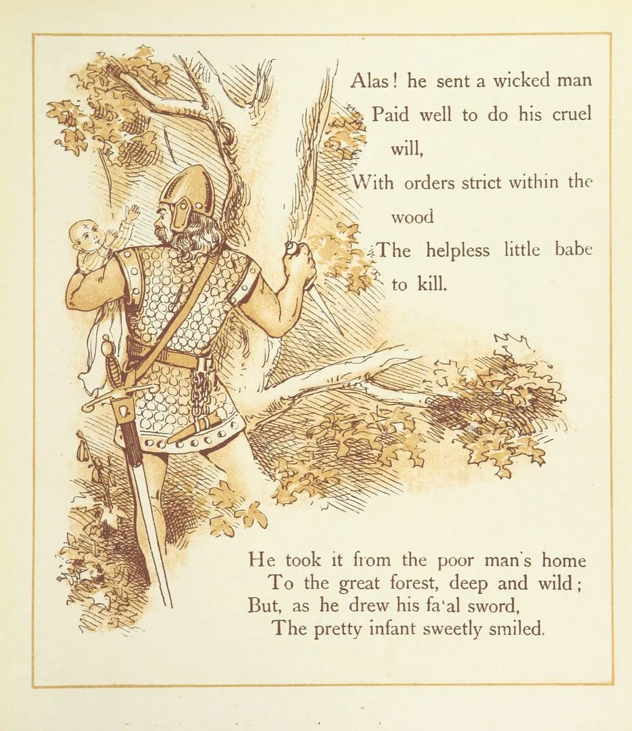 An illustration from The Merry Ballads of the Olden Time, illustrated in pictures & rhyme, 1880, leaf 157