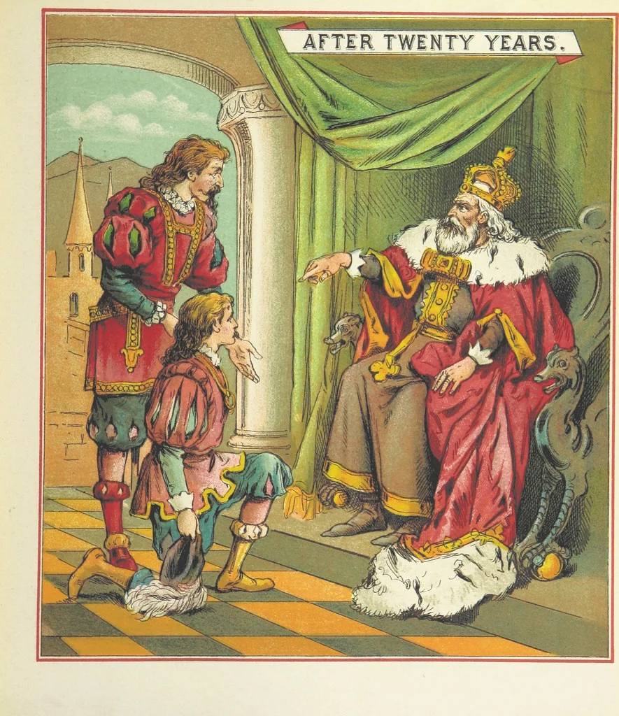 An illustration from The Merry Ballads of the Olden Time, illustrated in pictures & rhyme, 1880, leaf 161