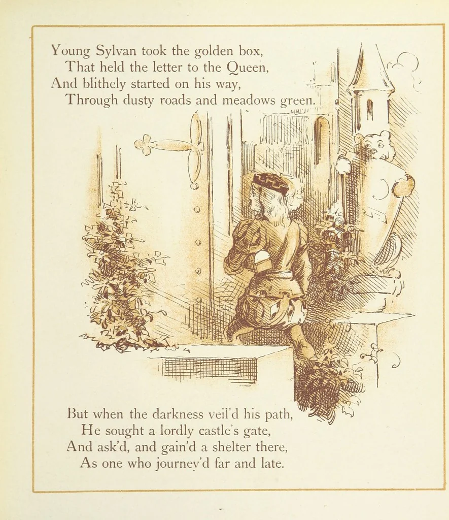 An illustration from The Merry Ballads of the Olden Time, illustrated in pictures & rhyme, 1880, leaf 163