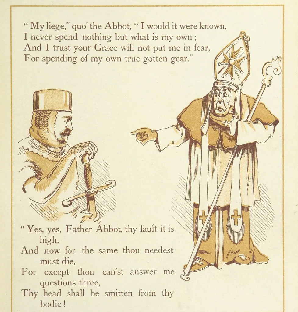 An illustration from The Merry Ballads of the Olden Time, illustrated in pictures & rhyme, 1880, leaf 17