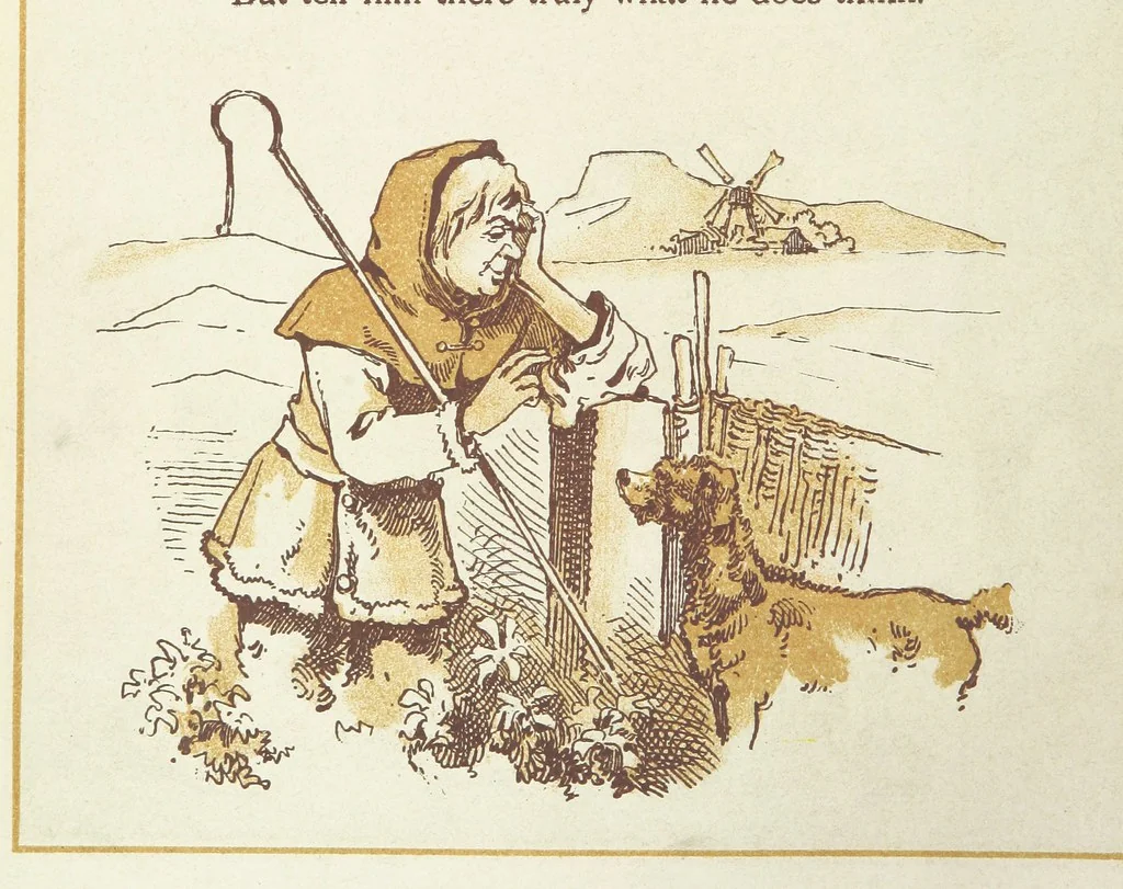 An illustration from The Merry Ballads of the Olden Time, illustrated in pictures & rhyme, 1880, leaf 22