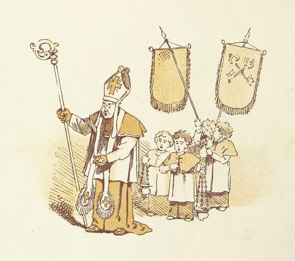 An illustration from The Merry Ballads of the Olden Time, illustrated in pictures & rhyme, 1880, leaf 24