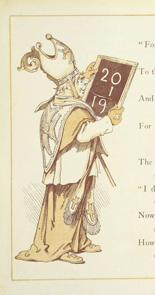 An illustration from The Merry Ballads of the Olden Time, illustrated in pictures & rhyme, 1880, leaf 25