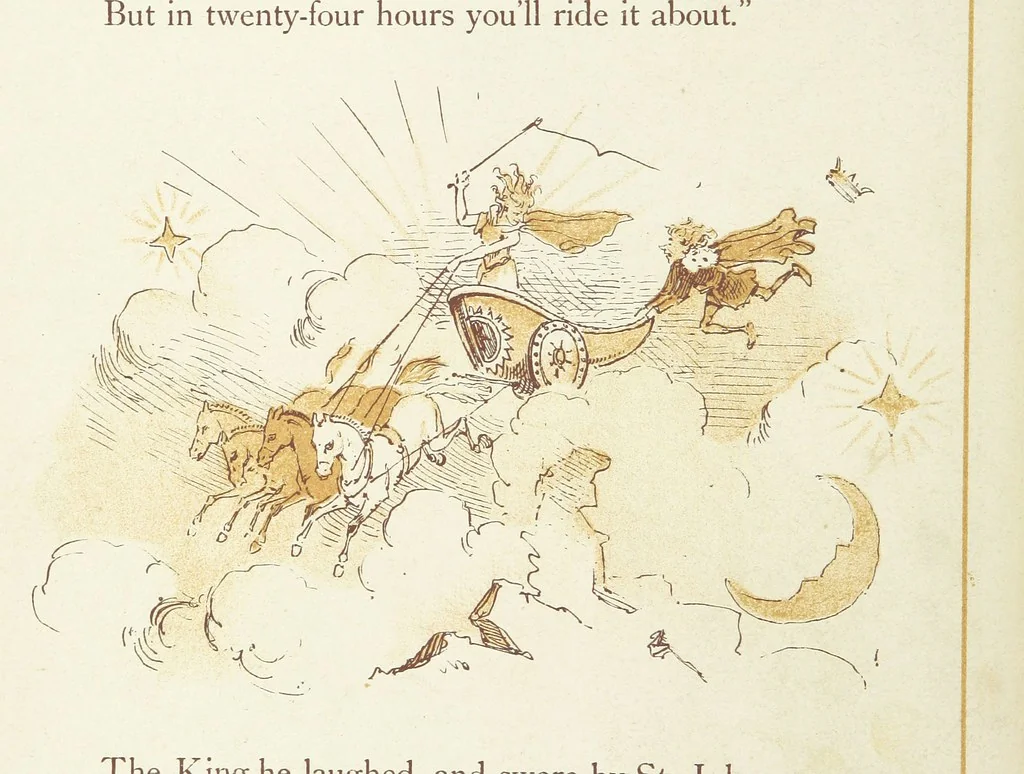 An illustration from The Merry Ballads of the Olden Time, illustrated in pictures & rhyme, 1880, leaf 26