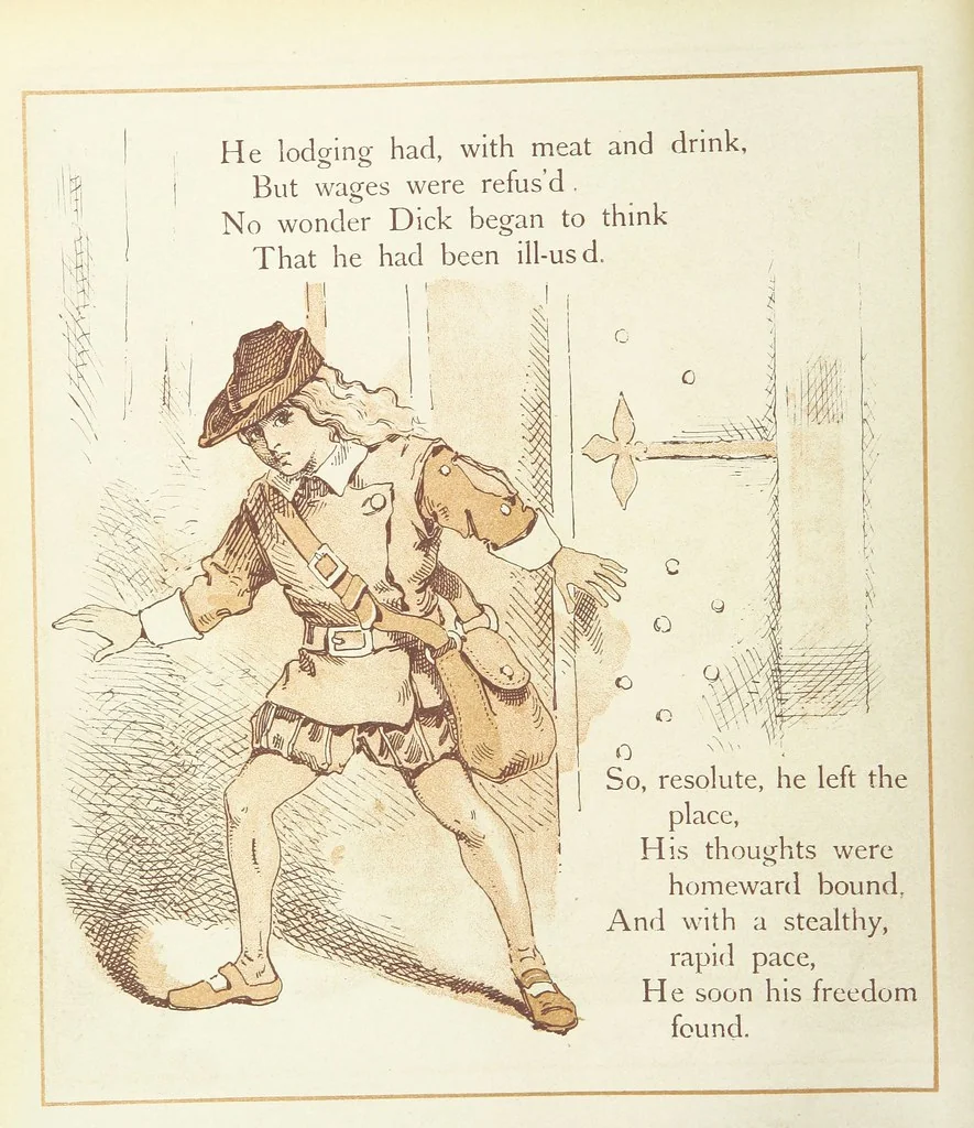 An illustration from The Merry Ballads of the Olden Time, illustrated in pictures & rhyme, 1880, leaf 34