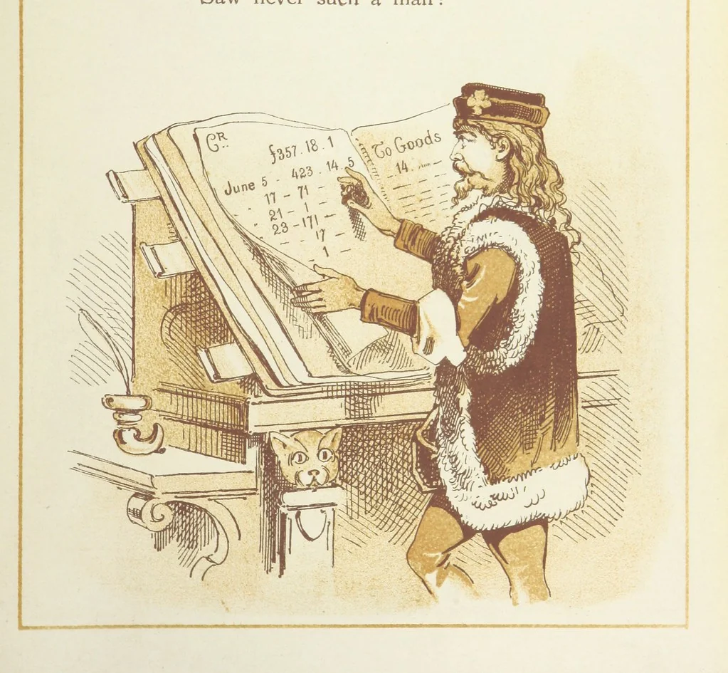 An illustration from The Merry Ballads of the Olden Time, illustrated in pictures & rhyme, 1880, leaf 43