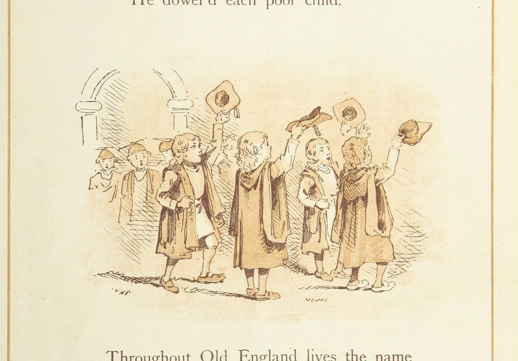 An illustration from The Merry Ballads of the Olden Time, illustrated in pictures & rhyme, 1880, leaf 47