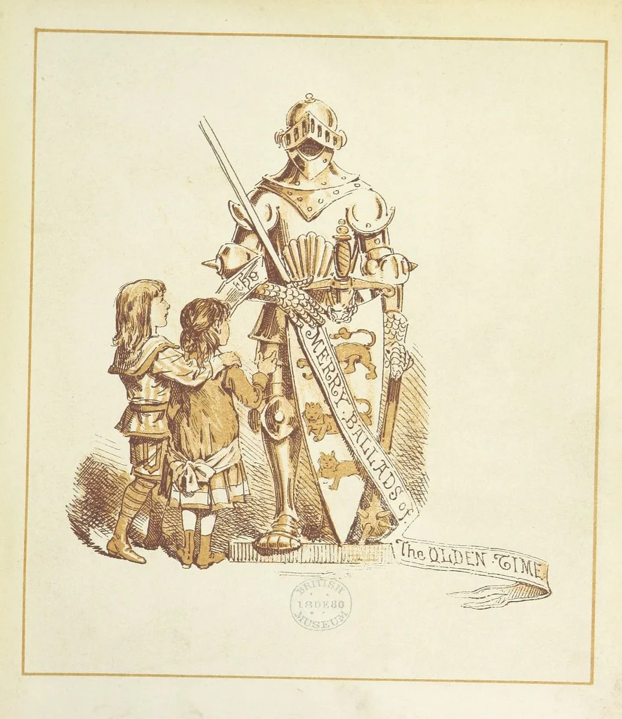 An illustration from The Merry Ballads of the Olden Time, illustrated in pictures & rhyme, 1880, leaf 5