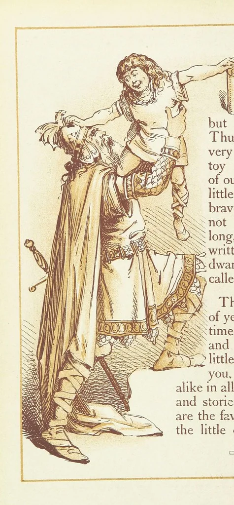 An illustration from The Merry Ballads of the Olden Time, illustrated in pictures & rhyme, 1880, leaf 50