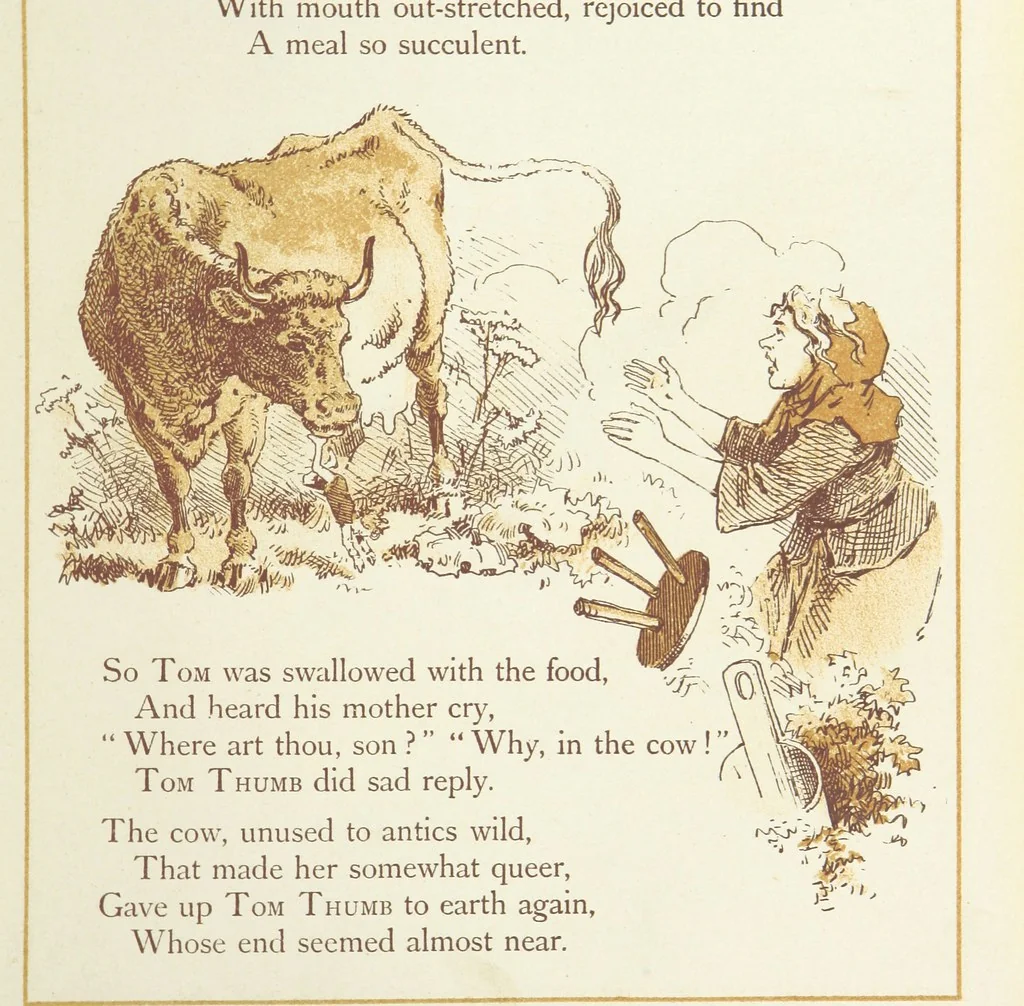 An illustration from The Merry Ballads of the Olden Time, illustrated in pictures & rhyme, 1880, leaf 57