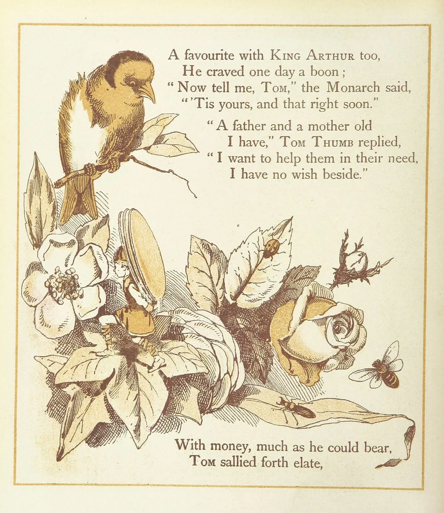 An illustration from The Merry Ballads of the Olden Time, illustrated in pictures & rhyme, 1880, leaf 62