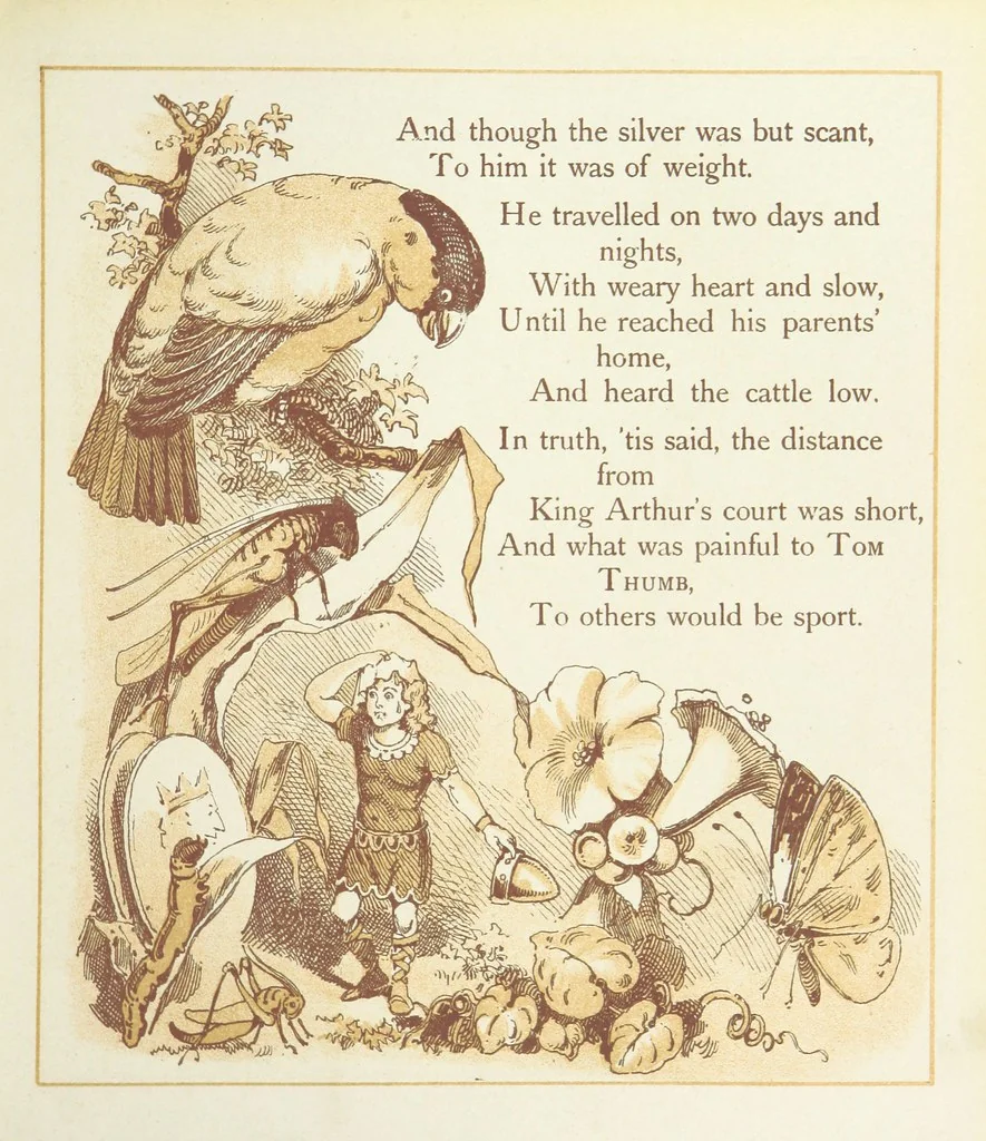 An illustration from The Merry Ballads of the Olden Time, illustrated in pictures & rhyme, 1880, leaf 63