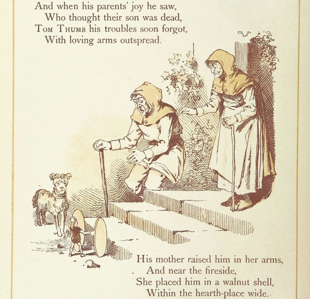 An illustration from The Merry Ballads of the Olden Time, illustrated in pictures & rhyme, 1880, leaf 64