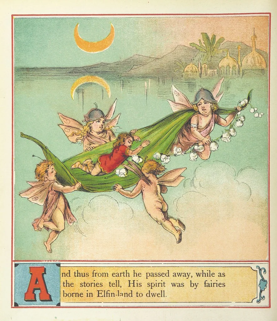 An illustration from The Merry Ballads of the Olden Time, illustrated in pictures & rhyme, 1880, leaf 68