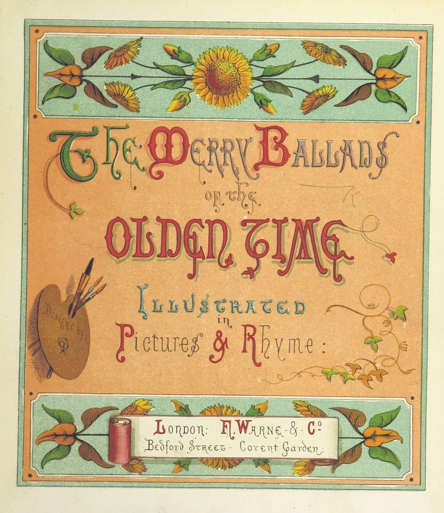 An illustration from The Merry Ballads of the Olden Time, illustrated in pictures & rhyme, 1880, leaf 7