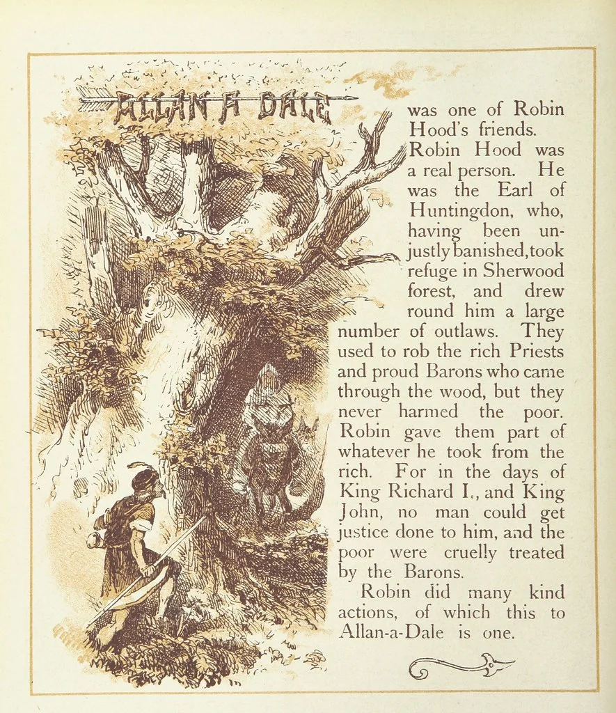 An illustration from The Merry Ballads of the Olden Time, illustrated in pictures & rhyme, 1880, leaf 70