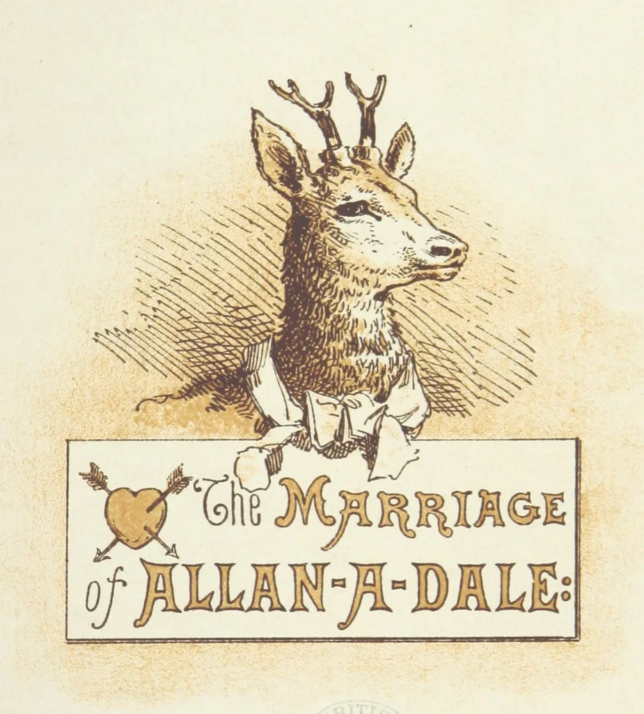 An illustration from The Merry Ballads of the Olden Time, illustrated in pictures & rhyme, 1880, leaf 71