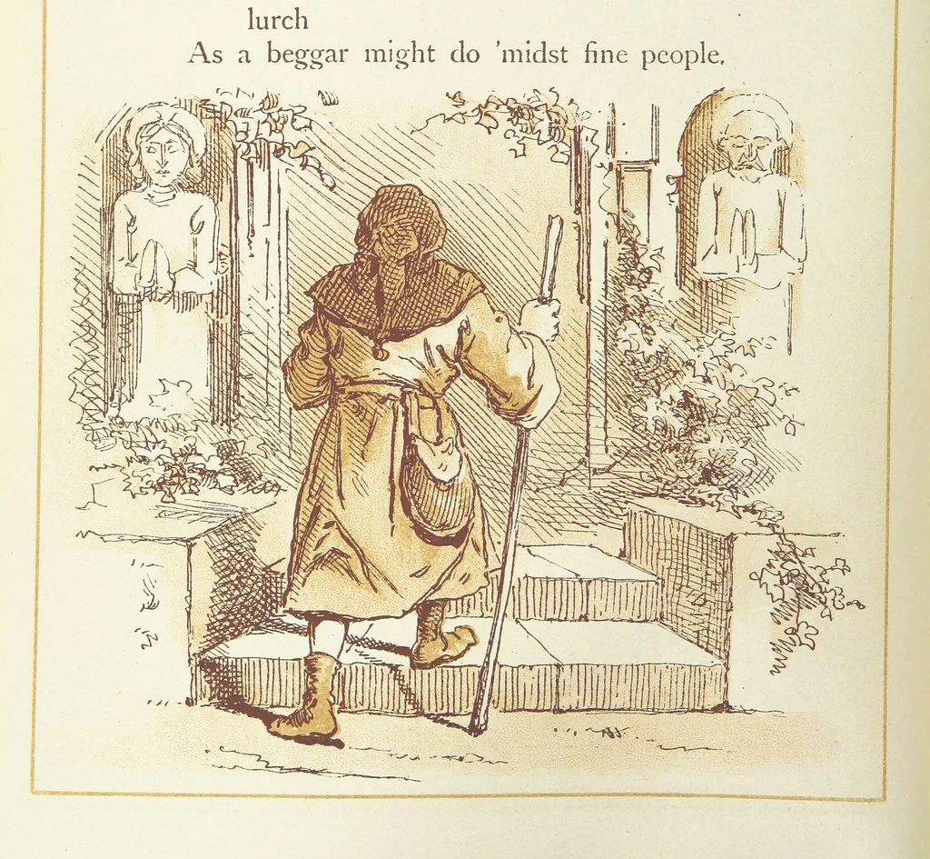 An illustration from The Merry Ballads of the Olden Time, illustrated in pictures & rhyme, 1880, leaf 78