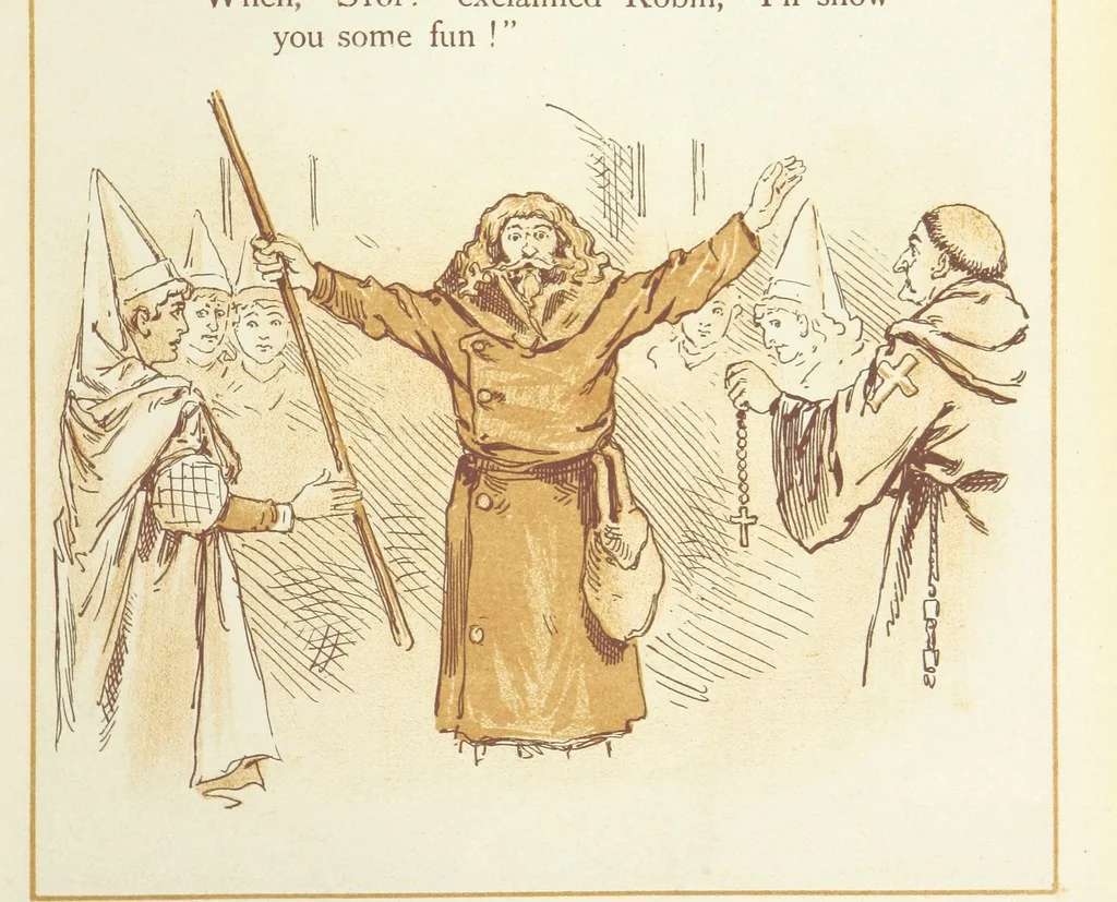 An illustration from The Merry Ballads of the Olden Time, illustrated in pictures & rhyme, 1880, leaf 79